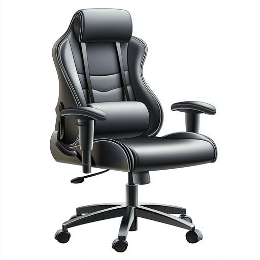 Realistic computer chair, high resolution, no background, isolated