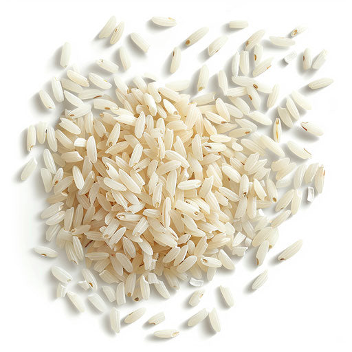 Realistic rice illustration on flat white background