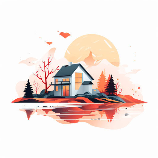 Minimalist Clipart on White Background