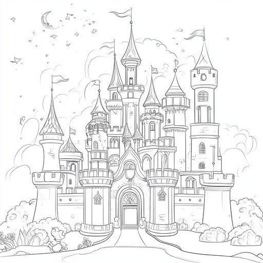 Graceful princess castle with stylish decor