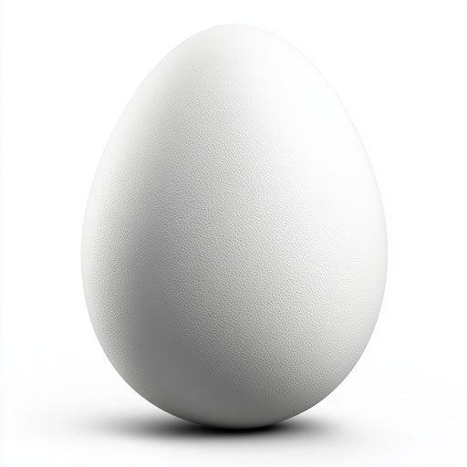 3D Egg on White Background, Isolated Clipart