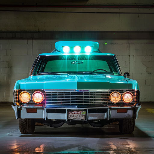 1967 Chevy Bel Air with autonomous driving system and radar sensors
