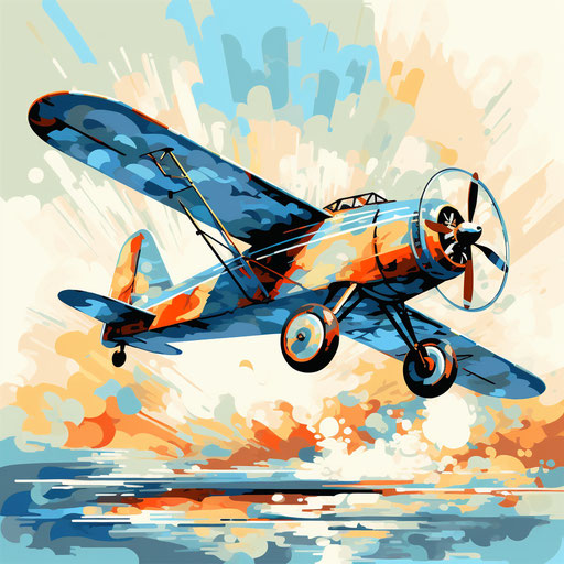 Aerial clipart in the style of Impressionistic Art