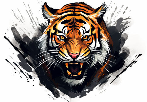 Tiger icon, tiger outline design for design ideas