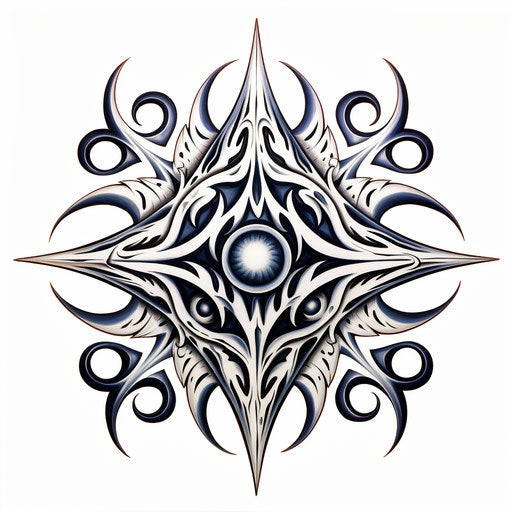 Tribal star tattoo design