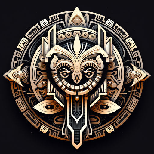 Black and white tribal design sticker