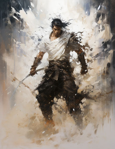 Dark and white warrior, Nick Knight style, Deathcore