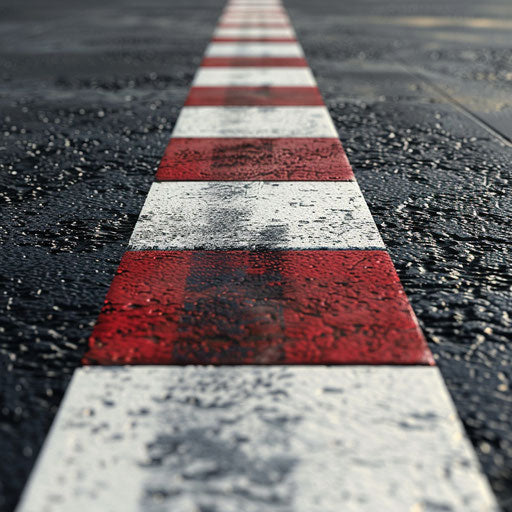 Realistic finish line on slate grey background