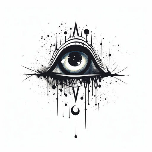 Talismanic eye, zodiac tattoo design