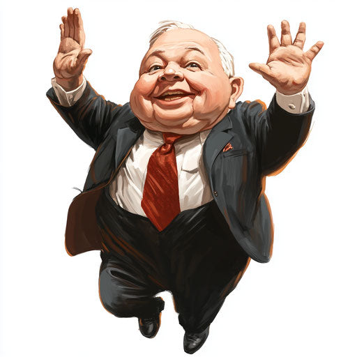 Humorous caricature of a Nikita Khrushchev clipart image