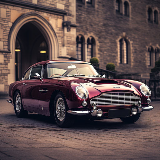 Luxury car in Burgandy