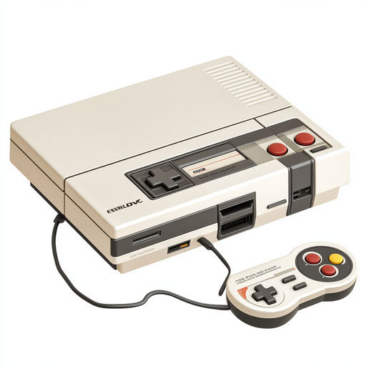 Realistic video game console, high resolution, isolated