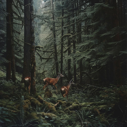 Wildlife in the dense forests of Mount Baker