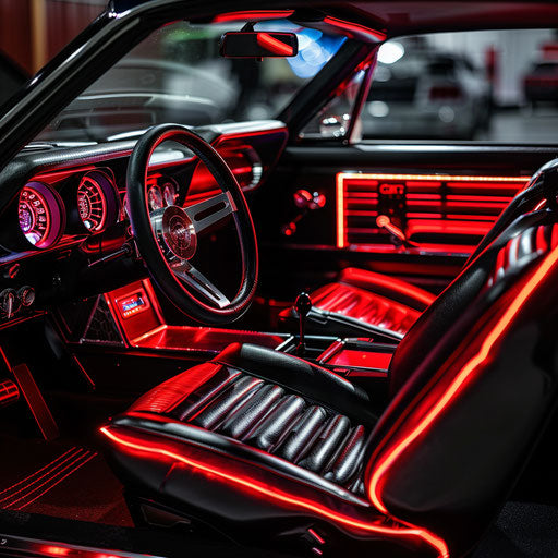 Ford Mustang GT Shelby Classic with advanced sound system and customizable ambient lighting