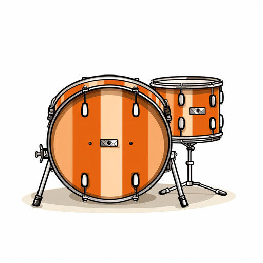 Minimalist musical instrument on white background