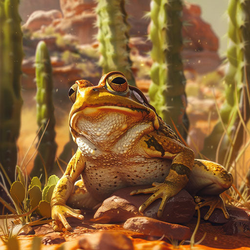 Frog in the desert oasis