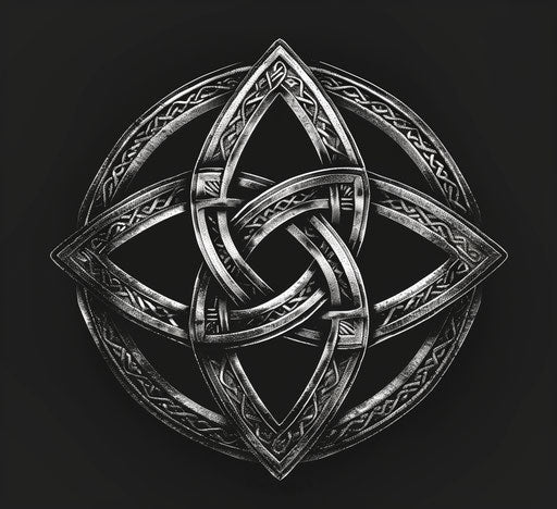 Celtic Trinity Symbol in Black and White