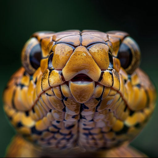 Hognose snake with a curious look, in the style of Elke Vogelsang