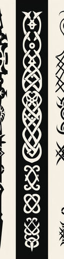 Tribal tattoo: recursive celestial, stencil-based, high res art