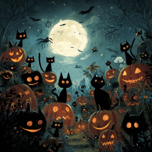 Vibrant and Spooky Halloween Scene