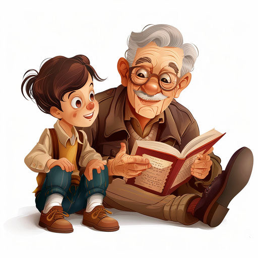 Realistic story time illustration on white background
