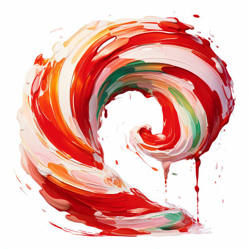 Candy Cane in the Style of Impressionistic Art