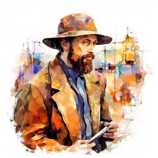 Smart clipart in the style of Impressionistic Art