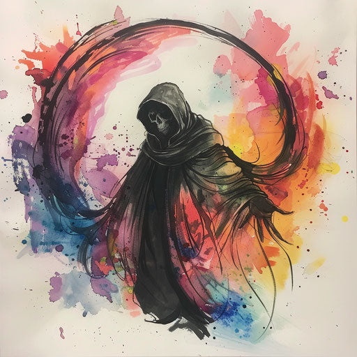 Reaper death seal in watercolor