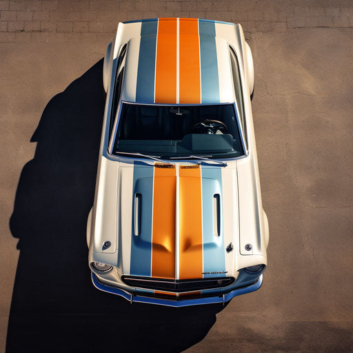 Top view of the Ford Mustang GT Shelby classic