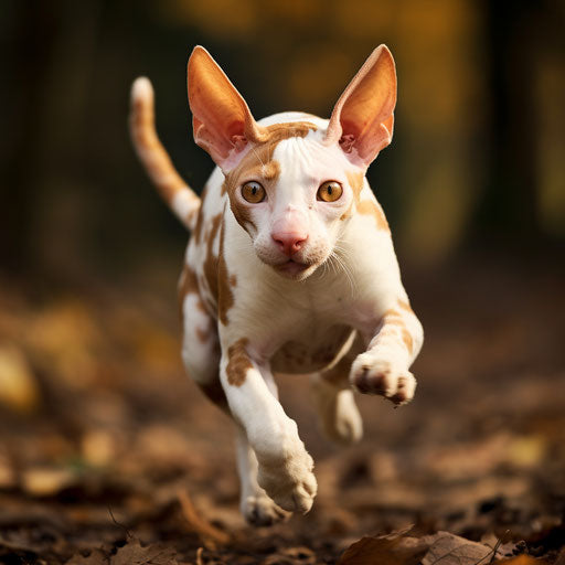 Cornish rex cat running