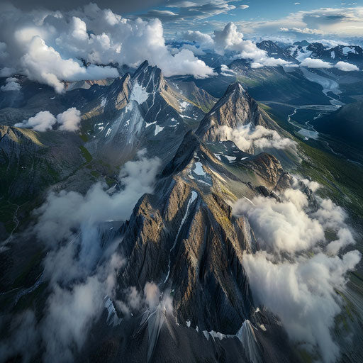 Aerial view of Mount Augustus with dramatic clouds