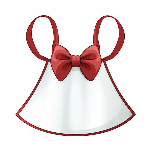 Minimalist style bib clipart, on a white background