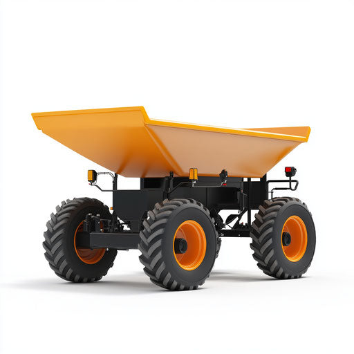 3D Fertilizer Spreader with flat white background, isolated clipart