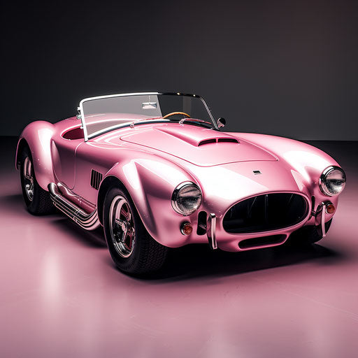 Light pink metallic AC Shelby Cobra car
