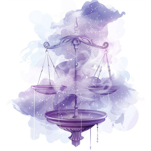 Flat tattoo sketch of the Libra constellation