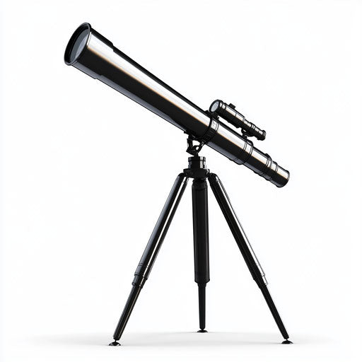 3D Telescope on White Background