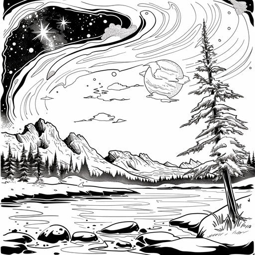 Political cartoon aurora scene, Walt Handelsman style