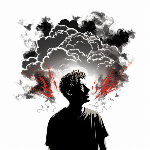 Thought bubble in Chiaroscuro Art on white background