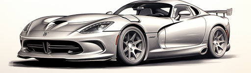 Dodge Viper Car Coloring Pages, Rob Hefferan Style, Subtle Light and Shadow, Jim Lively, Esteban Vicente, Unconventional Aspect Ratios, Rim Light 17:5