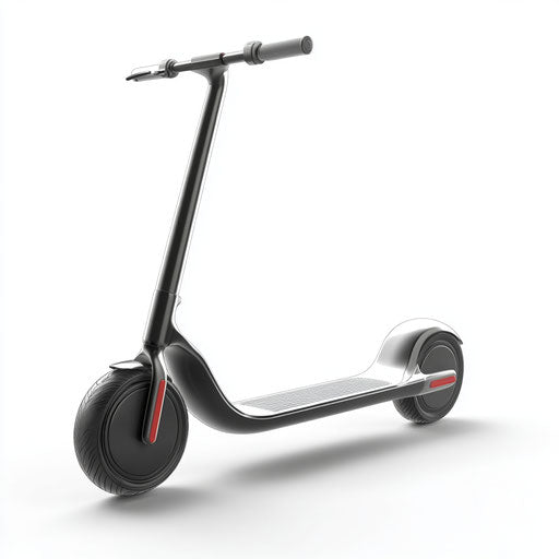 3D Electric Kick-Scooter on flat white background