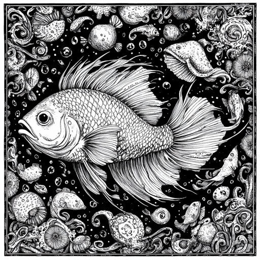 Relax with Rainbow Fish Coloring Page - Coloring Sheets for Kids