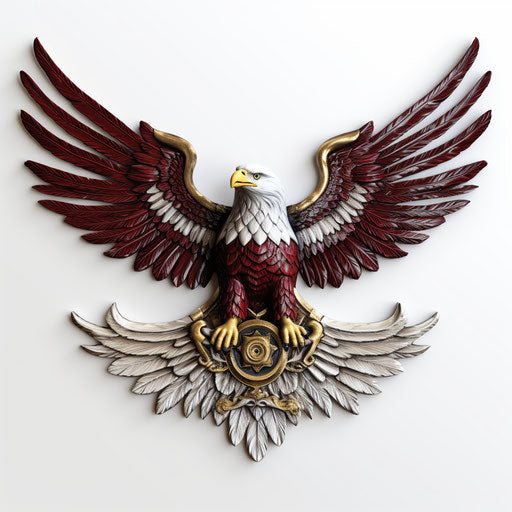 Decorative eagle American flag with wings