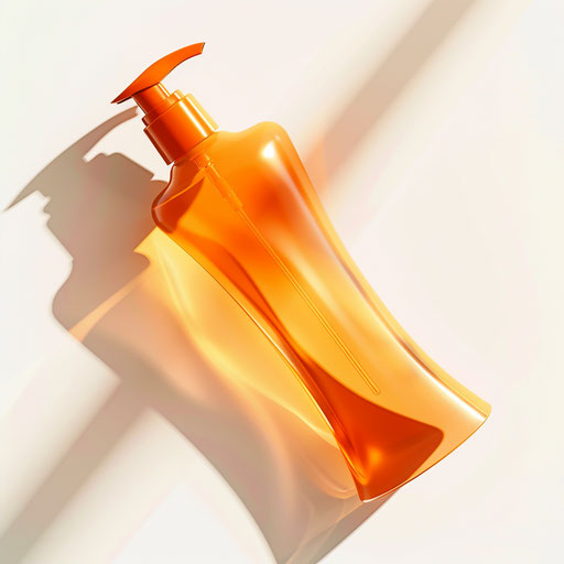 Sunscreen clipart with realistic details on white background