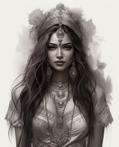 Gorgeous drawing of a woman with a hairstyle