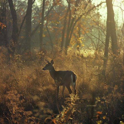 Light and shadow in the white-tailed deer habitat