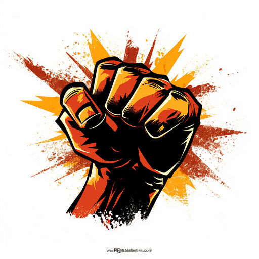 Powerful illustration in the style of Chiaroscuro Art, on white background