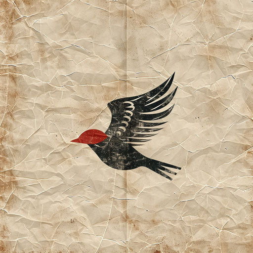 Vintage logo for sale with a distressed paper background, muted colors