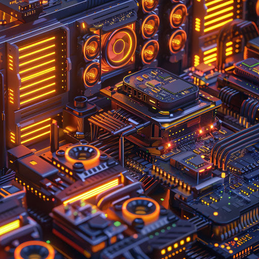 Cryptocurrency mining equipment in action