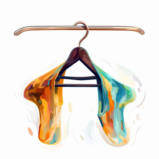 Hanger clipart in the style of Impressionistic Art, on a white background
