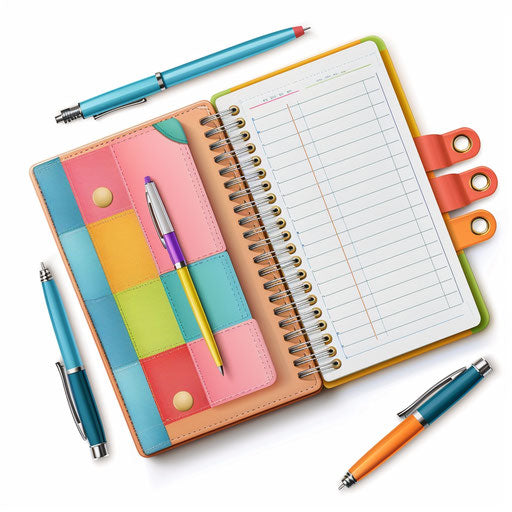 Agenda clipart in a photo realistic style on white background